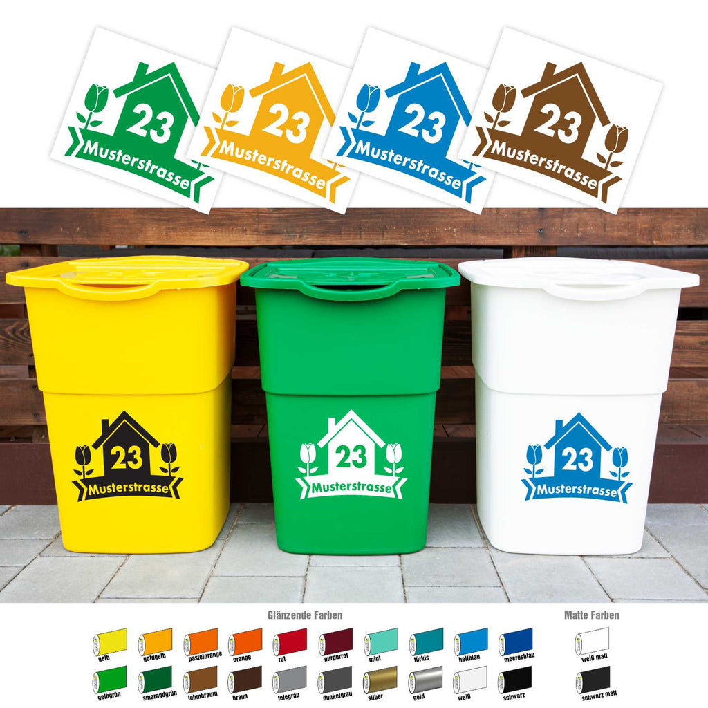 SHIRT-TO-GO Aufkleber für Mülltonne Mülltonnenaufkleber - Motiv Bierglas :  : Küche, Haushalt & Wohnen