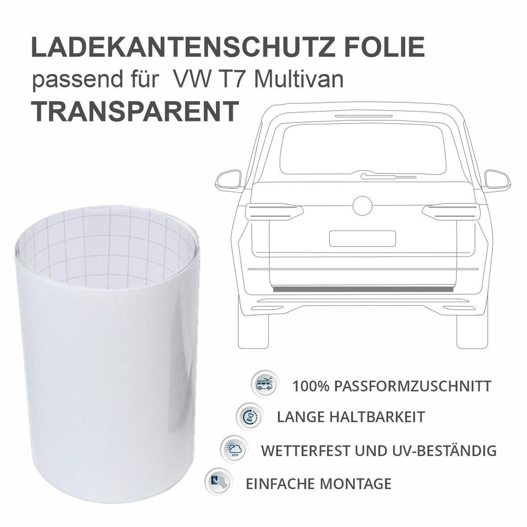 Ladekantenschutz-Folie Lack Schutz Kratzer in Carbon Optik für VW