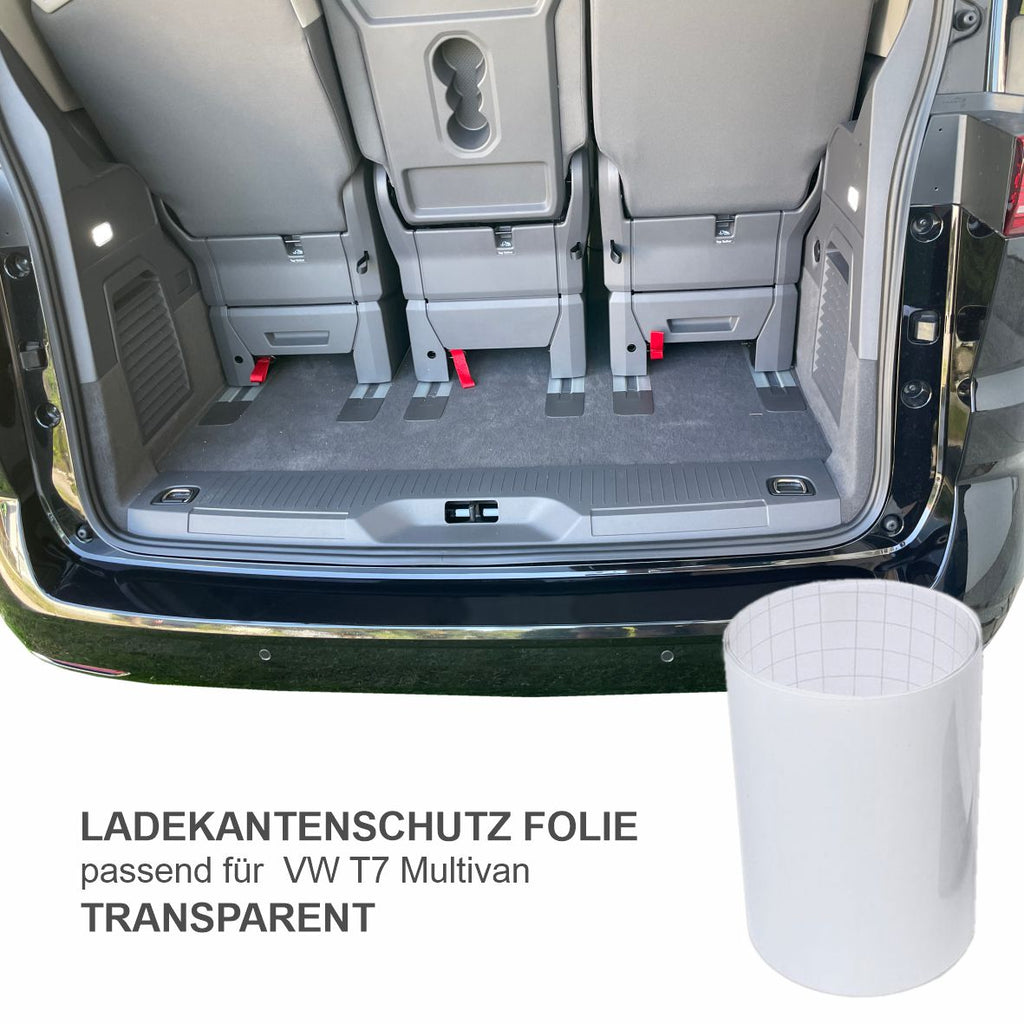 Luxshield Ladekantenschutz Folie für VW T6 I 2015-2022 - Stoßstangenschutz,  Kratzschutz, Lackschutzfolie - Transparent : : Auto & Motorrad