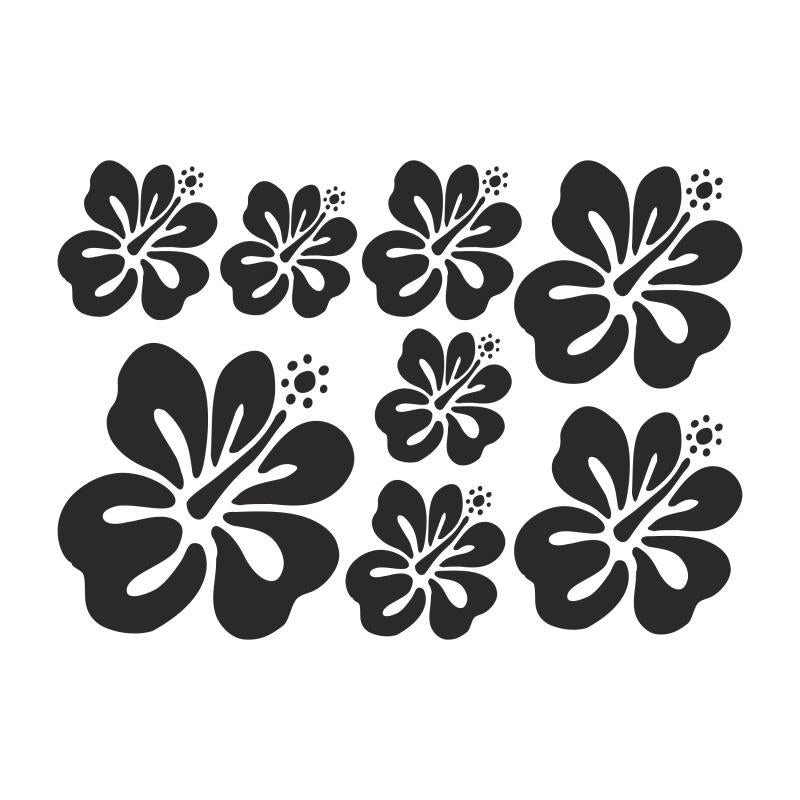Aufkleber Set Hibiskus Blumen Auto Sticker – FOTOFOL