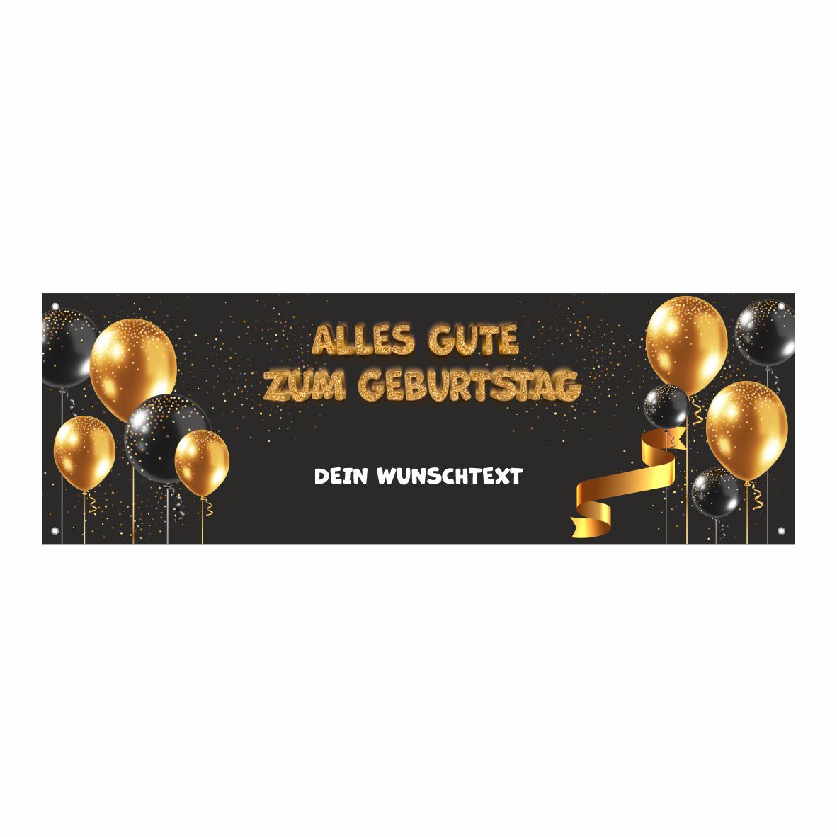 Personalisiertes Geburtstagsbanner "Alles Gute zum Geburtstag"  mit Wunschtext