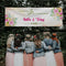 Hochzeit Banner "Pastell Rosen" - Personaliserung mit Namen, Datum und Wunschtext