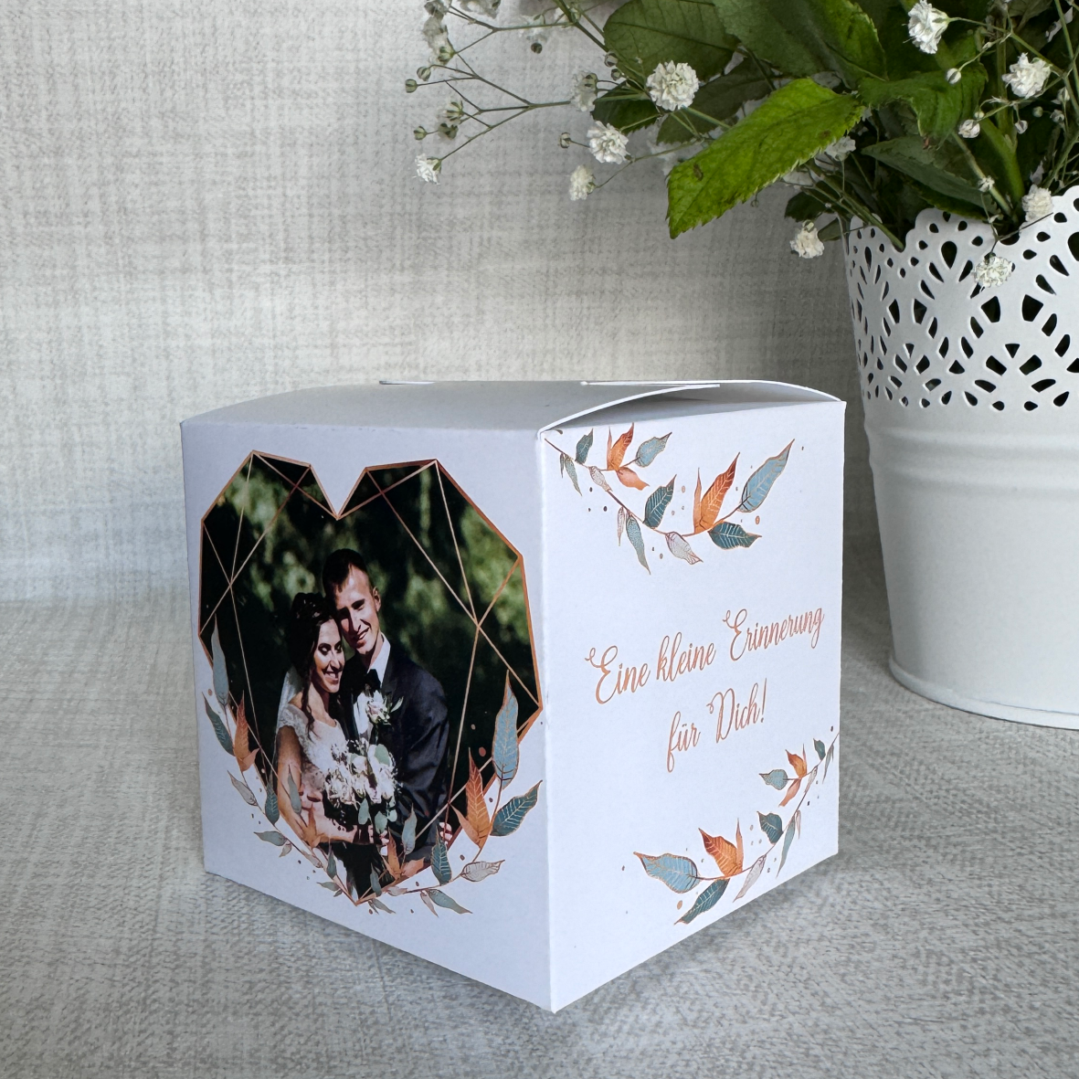 Geschenkbox personalisiert - Blätter