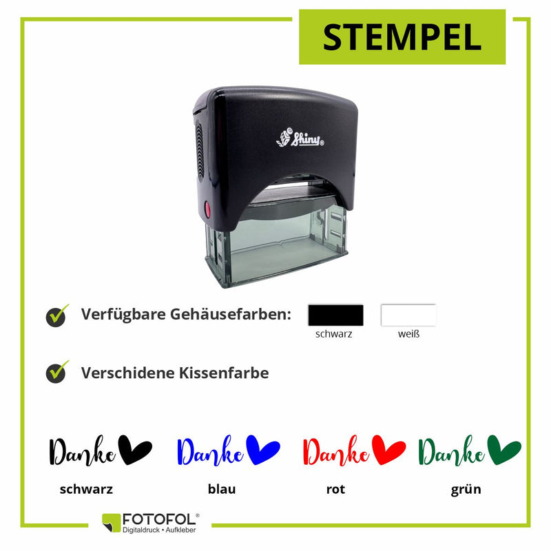 Selbstfärbender Stempel - Danke