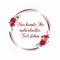 Personalisierte Aufkleber "Bordeaux Blumen Kranz"- 24 Stück - 4,5cm
