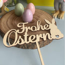 CAKE TOPPER Frohe Ostern Hase aus Holz