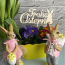 CAKE TOPPER Frohe Ostern Hase aus Holz