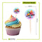 Cupcake Stecker 12er Set aus Holz mit Aufklebern