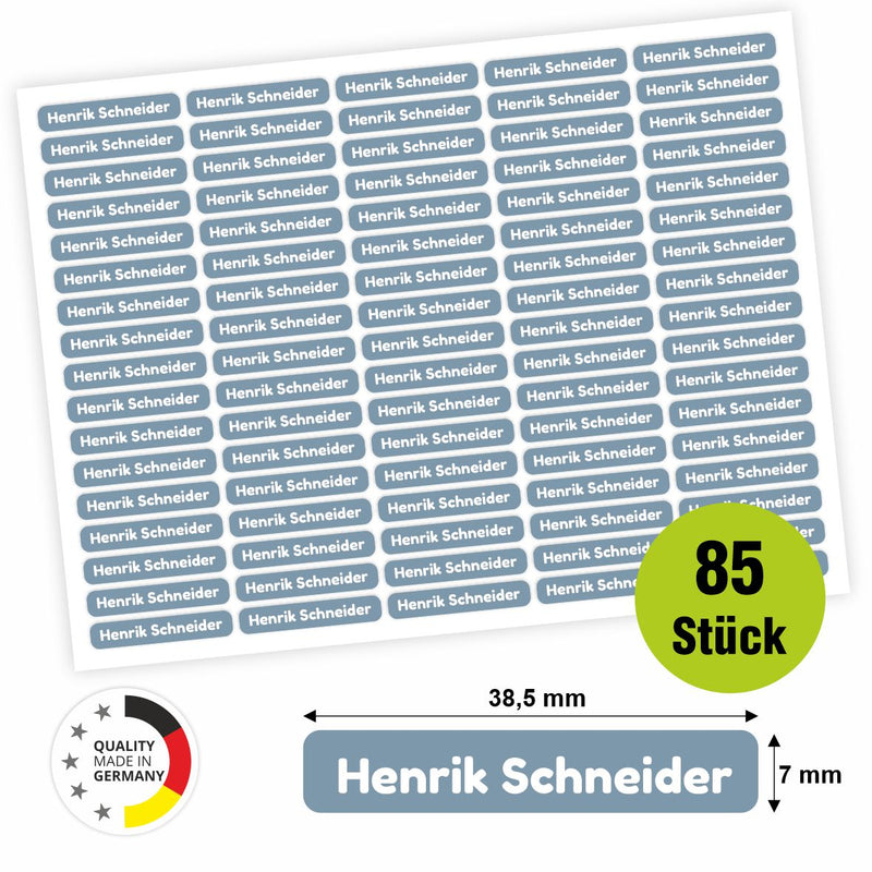 Namensaufkleber - personalisierte Aufkleber mit Wunschname für Stifte und alle Schulsachen