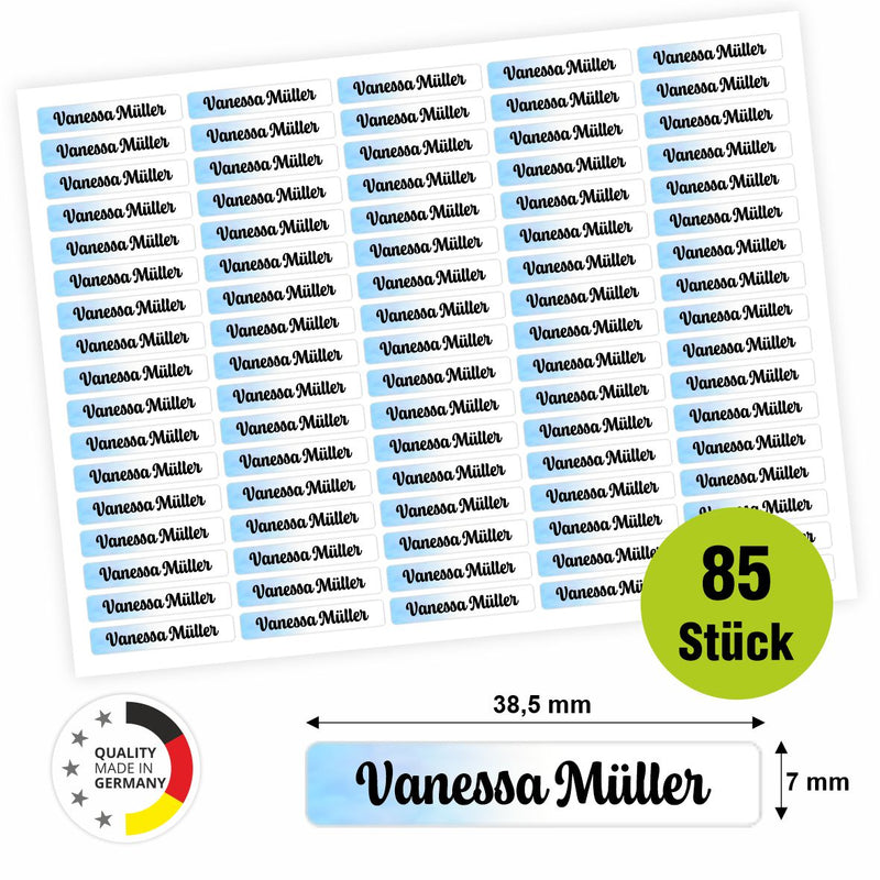 Namensaufkleber - personalisierte Aufkleber mit Wunschname für Stifte und alle Schulsachen