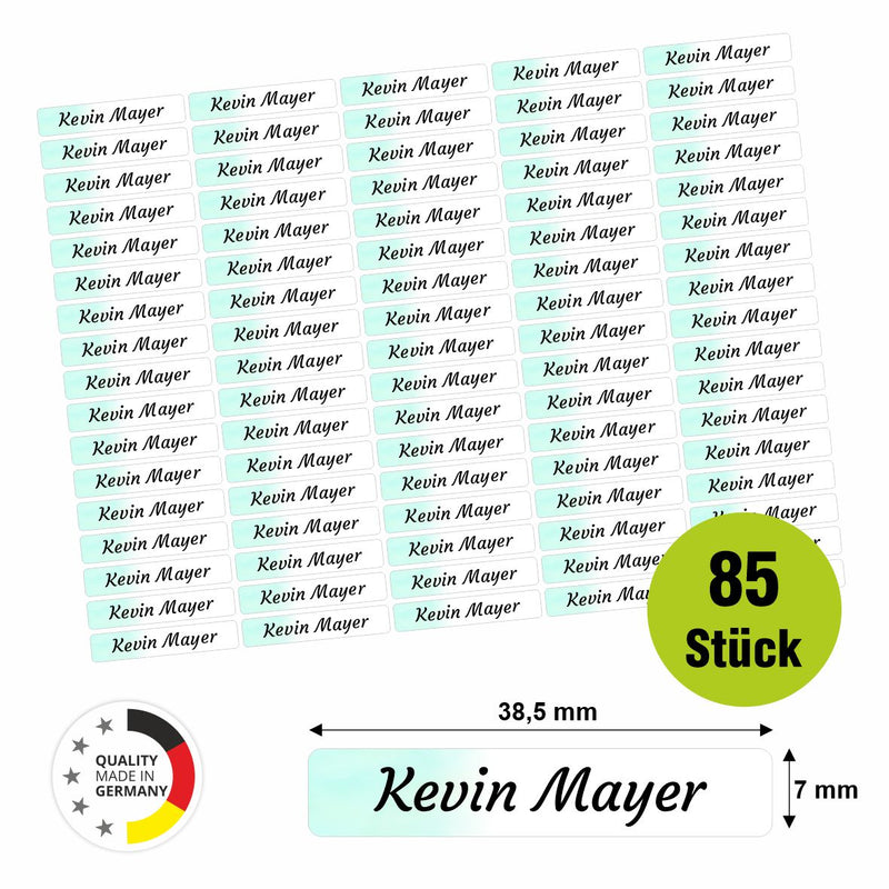 Namensaufkleber - personalisierte Aufkleber mit Wunschname für Stifte und alle Schulsachen