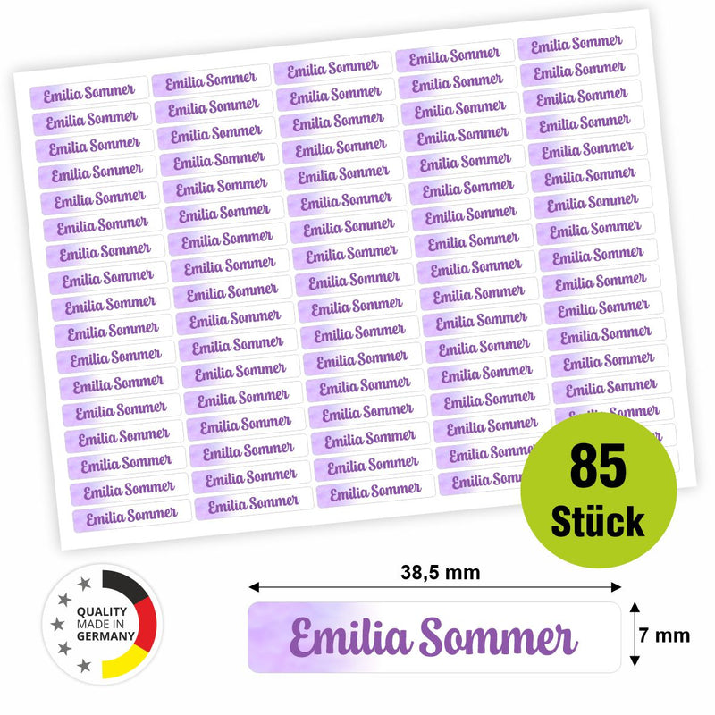 Namensaufkleber - personalisierte Aufkleber mit Wunschname für Stifte und alle Schulsachen