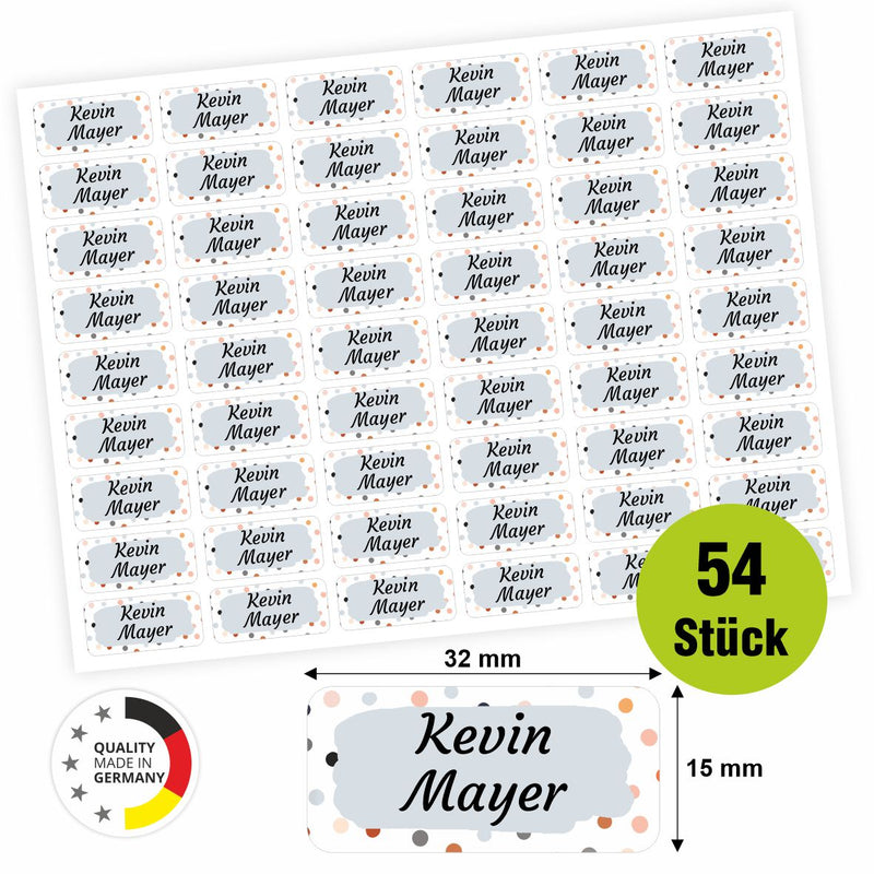 Namensaufkleber - personalisierte Aufkleber mit Wunschname für Stifte und alle Schulsachen
