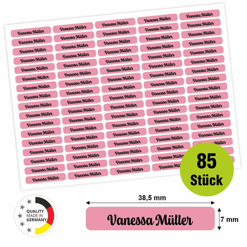 Namensaufkleber - personalisierte Aufkleber mit Wunschname für Stifte und alle Schulsachen