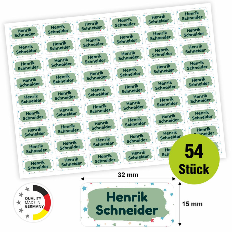 Namensaufkleber - personalisierte Aufkleber mit Wunschname für Stifte und alle Schulsachen