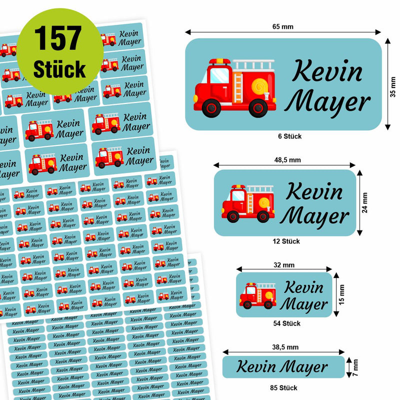 Namensaufkleber - personalisierte Aufkleber mit Wunschname für Stifte und alle Schulsachen