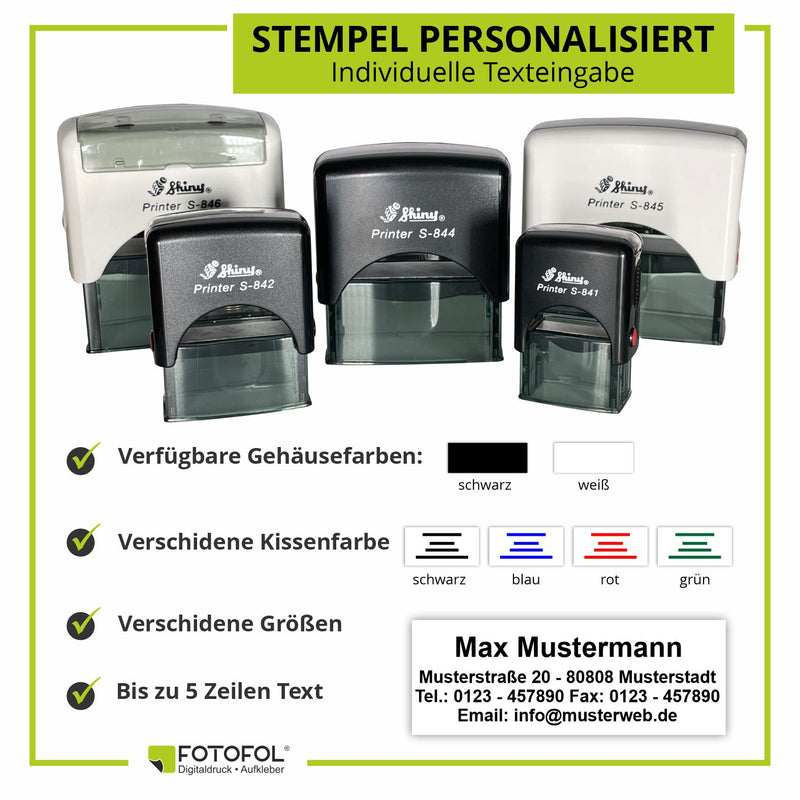 Personalisierter Stempel mit Wunschtext