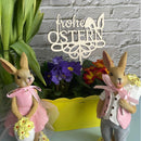 CAKE TOPPER Frohe Ostern Hasenohren aus Holz