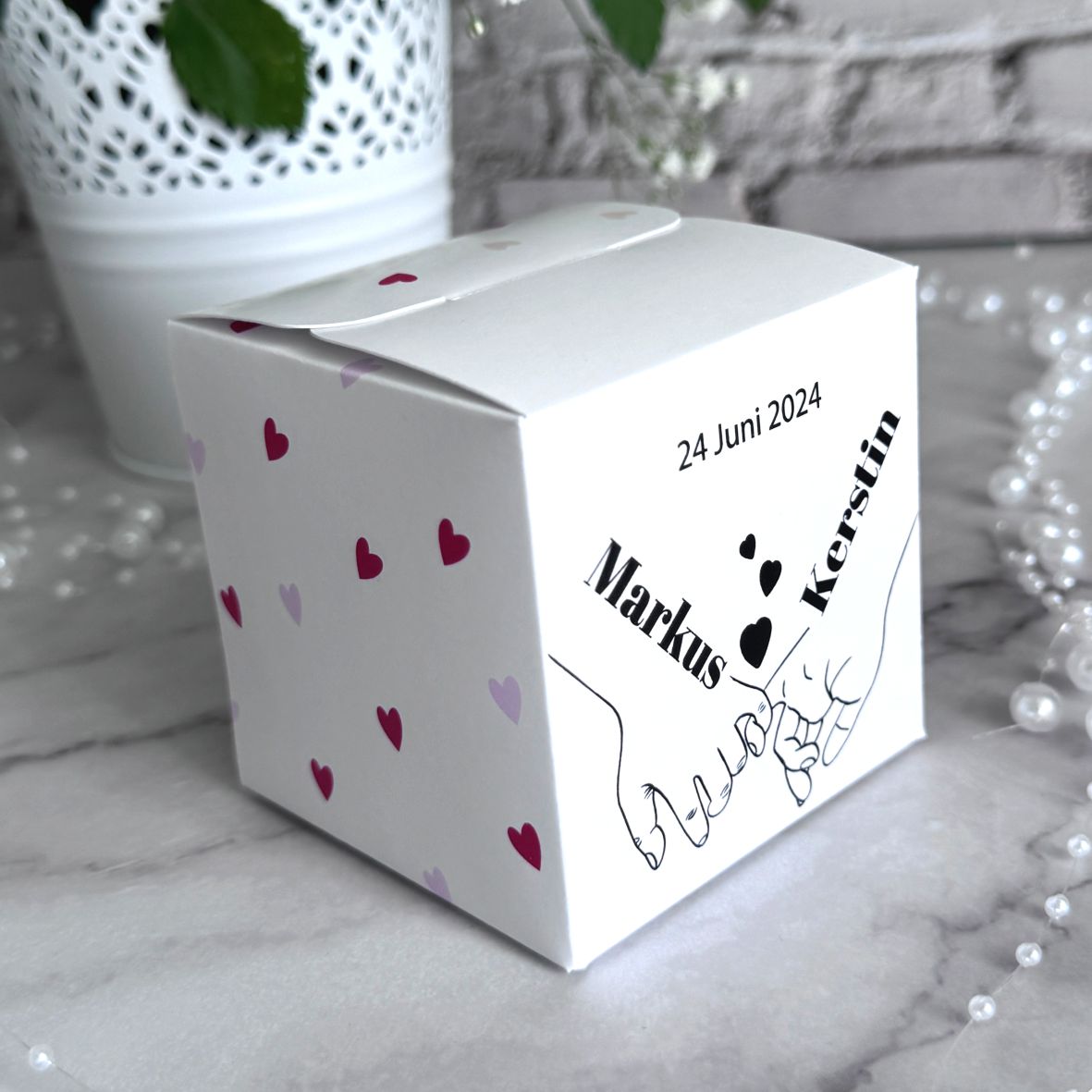 Geschenkbox personalisiert - Herze