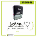 Selbstfärbender Stempel - Schön dass du heute mit uns feierst