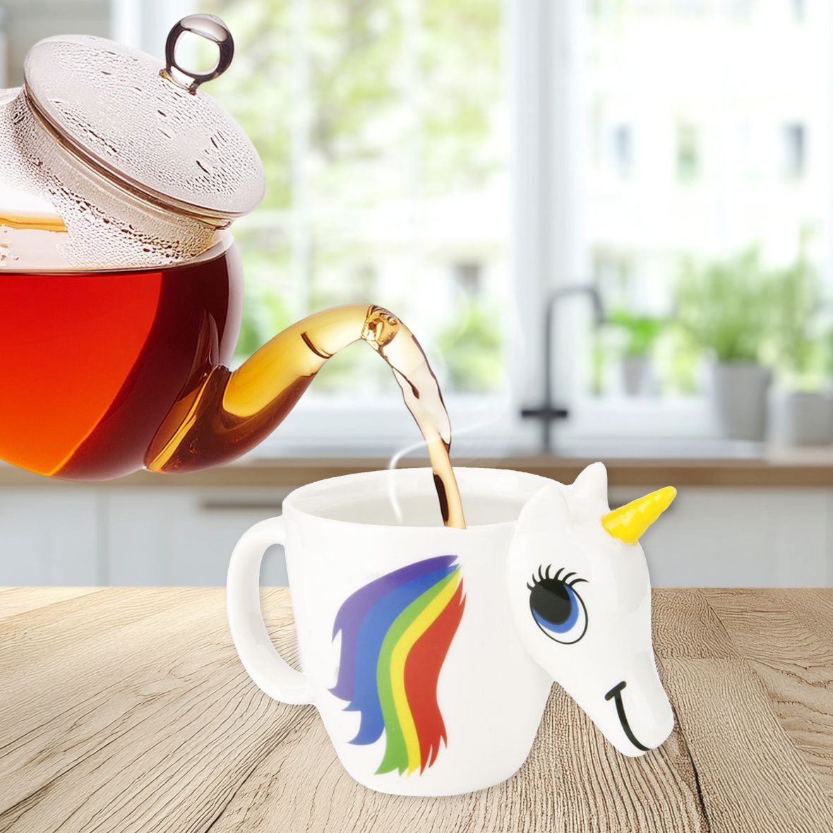 Einhorn-Zaubertasse mit Farbwechsel