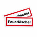 2x Aufkleber "Feuerlöscher" 21x7,5cm