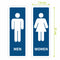 2x Aufkleber WC WOMAN & MAN 21x7,5cm