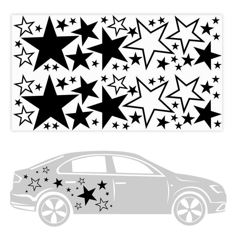 Autoaufkleber Stern aus Reflexfolie zum Aufkleben