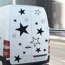 Dekoratives  Autoaufkleber Sterne Set - Stars Sticker Tuning - selbstklebende Folie - in vielen tollen Farben