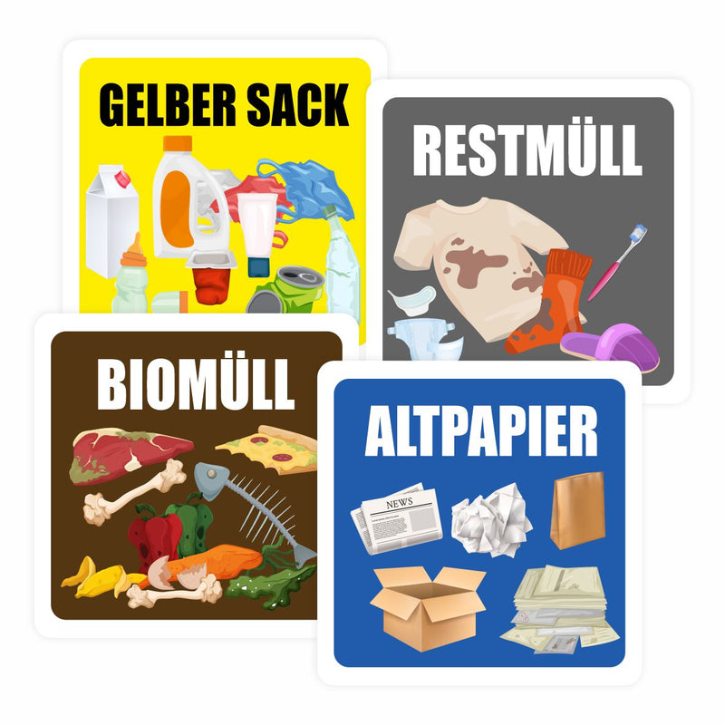 Mülltrennungsaufklebern für Ordnung jetzt online entdecken – FOTOFOL