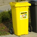 Aufkleber für Abfall- und Mülltrennung Aufkleber 20x20cm - UV-Beständig und Wetterfest - Restmüll, Gelber Sack, Biomüll, Altpapier