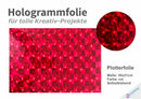 DIN A4 Plotterfolie Folie Hologramm rot/red Multi Lens Spiegel Silhouette