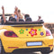 6 Aufkleber Auto Hippie Blumen - Sticker Flower Power Sommer - für Auto, Fahrzeuge, Roller, Moped, Motorrad-Helm - perfekt für VW Bulli California