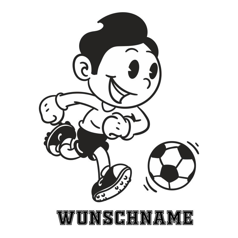 Wandtattoo Kinderzimmer Fußballer Wunschname Fußball