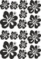 Aufkleber Set Hibiskus Blumen Auto Sticker