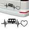 Aufkleber Wohnwagen Herzschlag 30cm - Herz Diagramm - Aufkleber für Camper, Wohnmobil, Wohnwagen Fahrzeuge