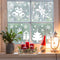 Weihnachten Fensteraufkleber, Fensterdeko mit typischen Motiven, Schneeflocke Tannenbaum Glocken Sternen - für Türen Schaufenster Vitrinen
