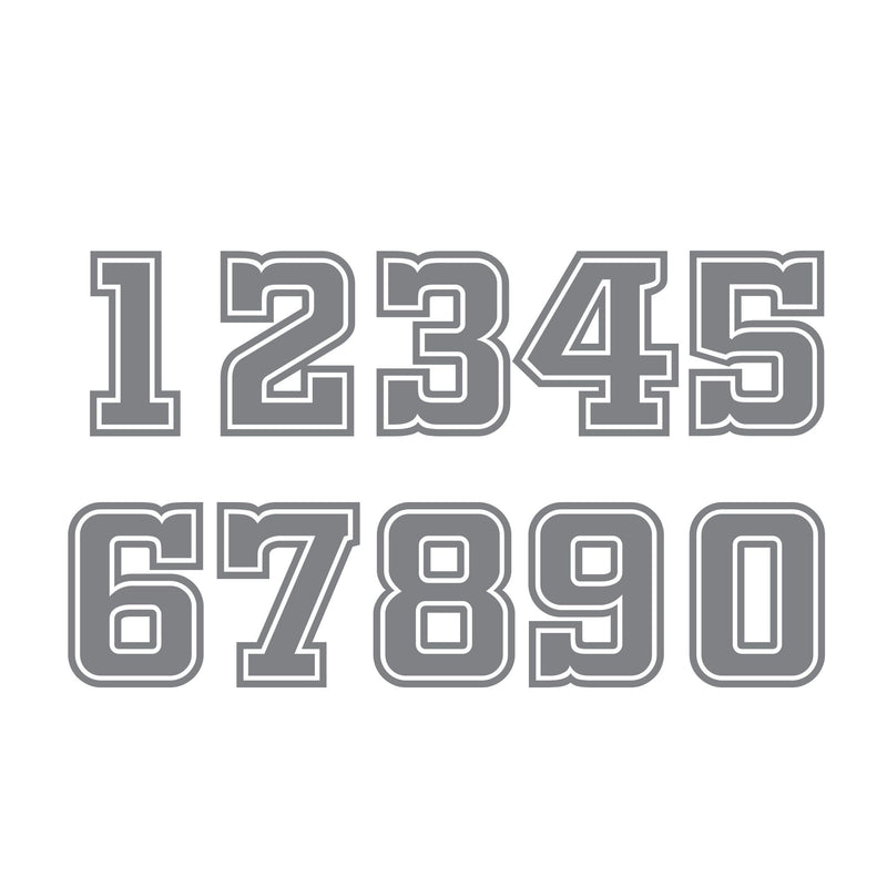 Startnummer Sticker / Aufkleber 9cm weiss - Nr. 0