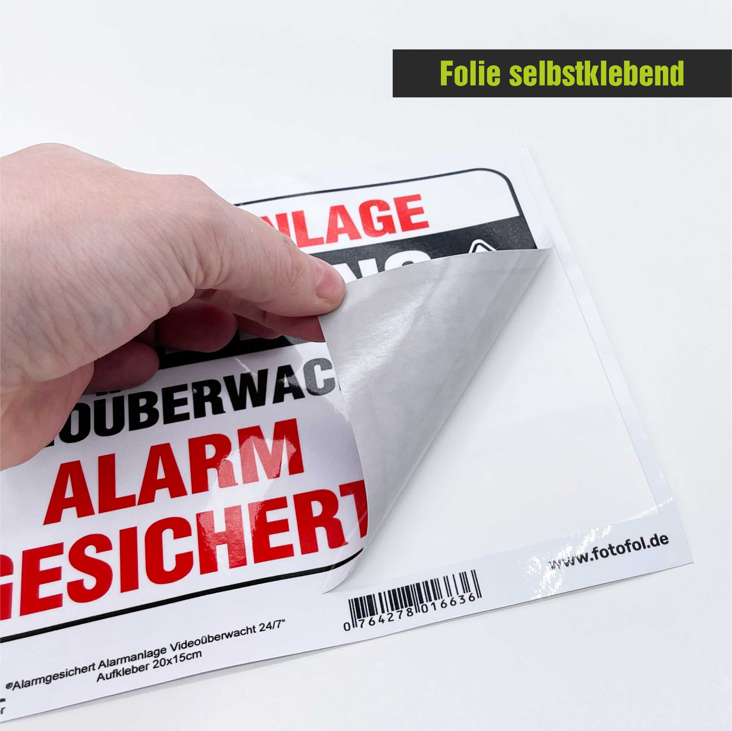 Aufkleber "Alarmgesichert Alarmanlage Videoüberwacht 24/7"