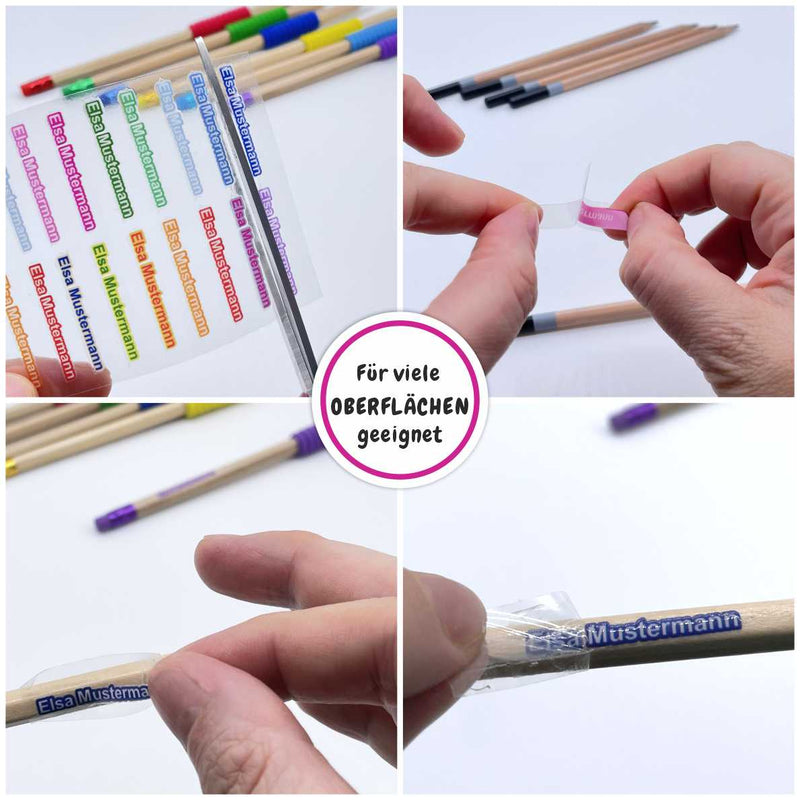 132 Stück personalisierte Namensetiketten  Set -  für Kinder, Schule, Kindergarten, KITA