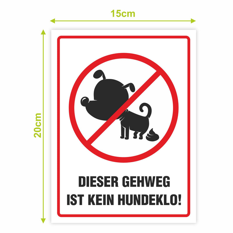 Aufkleber "Dieser Gehweg ist kein Hundeklo!"