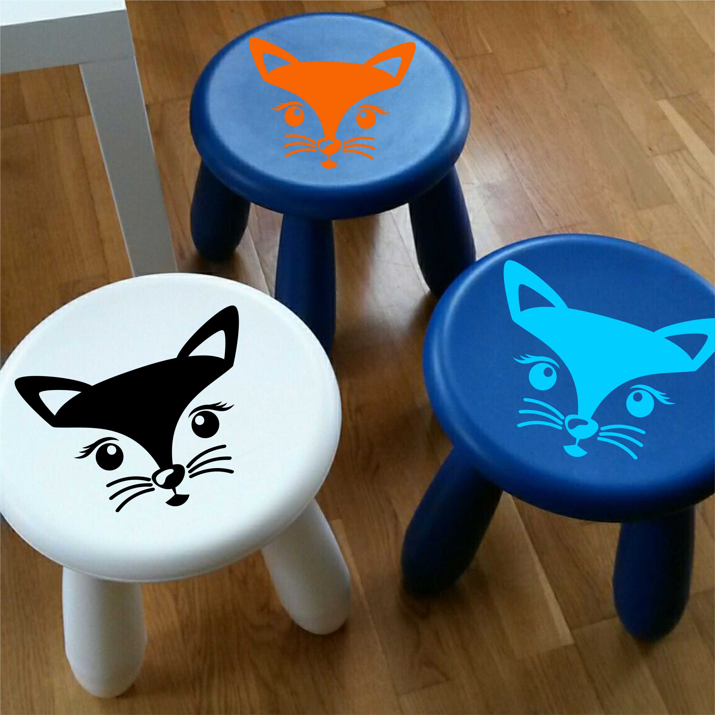 Aufkleber Sticker Katze passt für IKEA ANTILOP MAMMUT Kinderstuhl Hocker Kinder