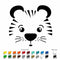 Aufkleber Sticker Tiger passt für IKEA ANTILOP MAMMUT Kinderstuhl Hocker Kinder