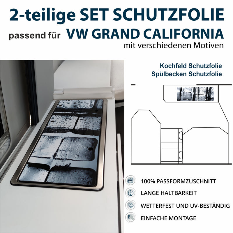 Schutzfolien Auto Set passend für VW Grand California - Transparent oder mit Motiven
