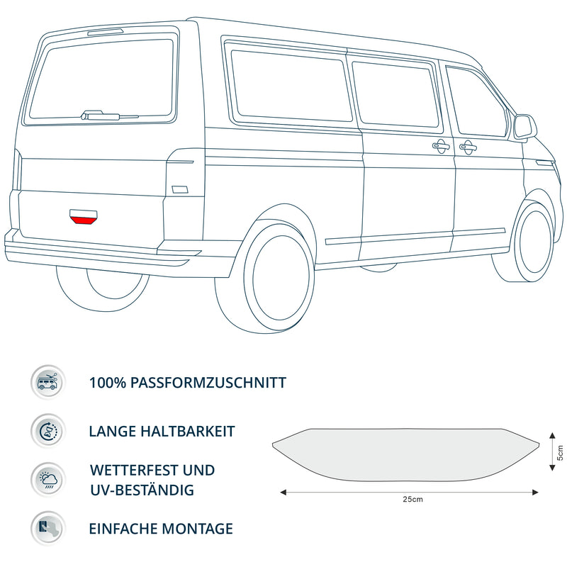 Schutzfolie Auto Heckklappe Griff passend für VW T6 T6.1 California Multivan