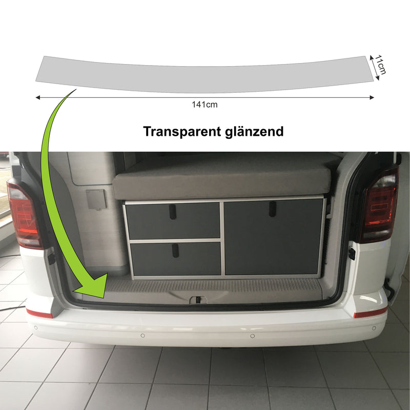 VW Bus T5 Ladekantenschutz, Schutzfolie für Stossfänger hinten