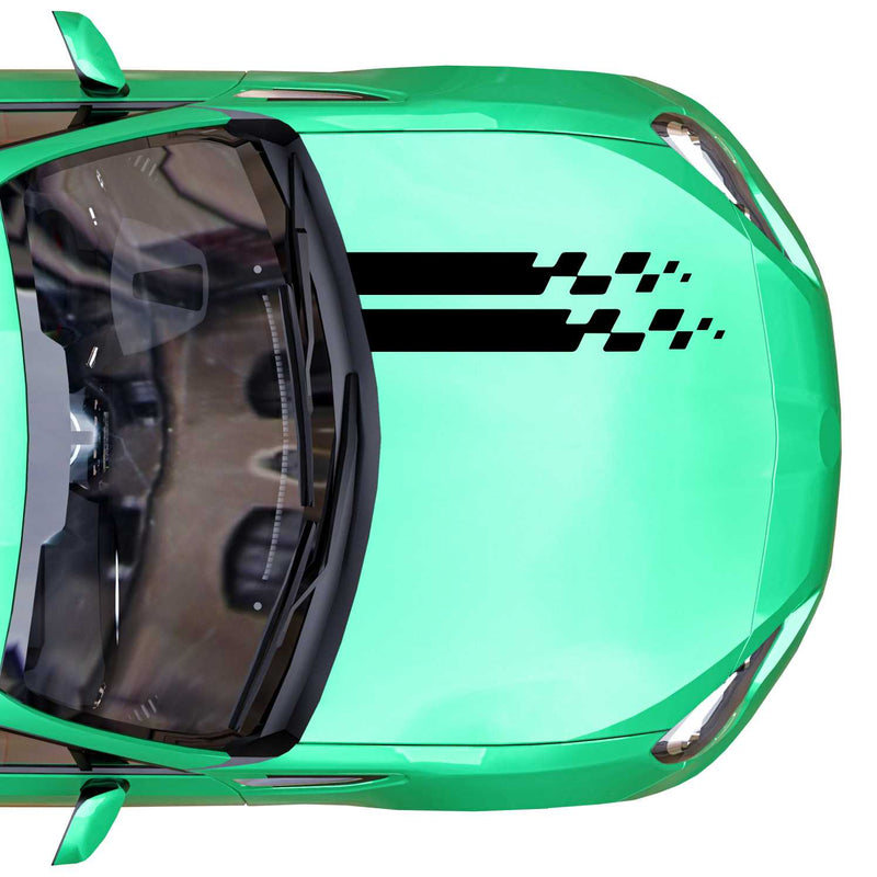 Auto-Motorhauben-Streifen-Aufkleber, Racing-Körper-Seitenstreifen-Aufkleber,  Dachschürze, Stoßstangen-Streifen, Aufkleber, modifiziertes Vinyl, Auto-Styling  (