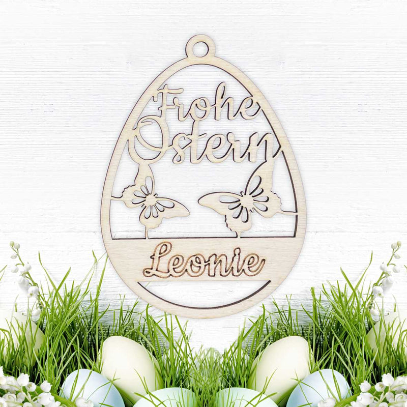 Osterschmuck - Anhänger Ostereier mit Wunschnamen - Ostern Ei personalisiert