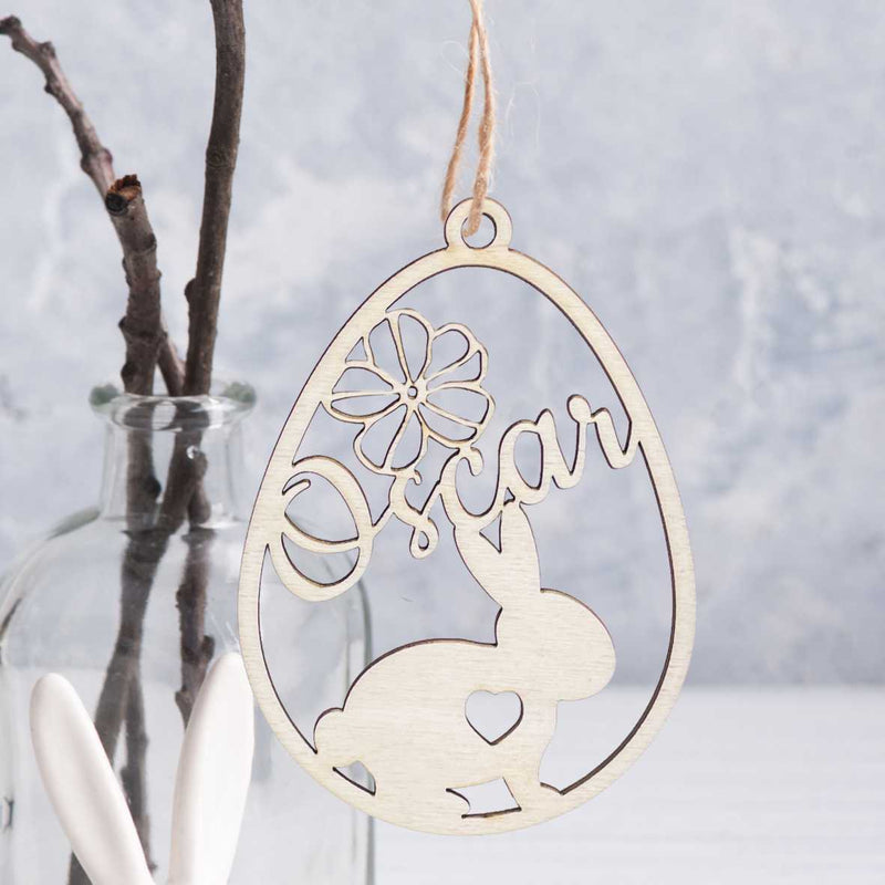 Osterschmuck - Anhänger Ostereier mit Wunschnamen - Ostern Ei personalisiert