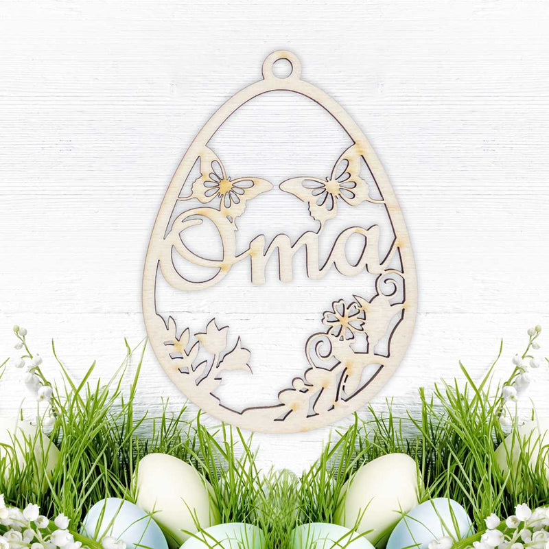 Osterschmuck - Anhänger Ostereier mit Wunschnamen - Ostern Ei personalisiert